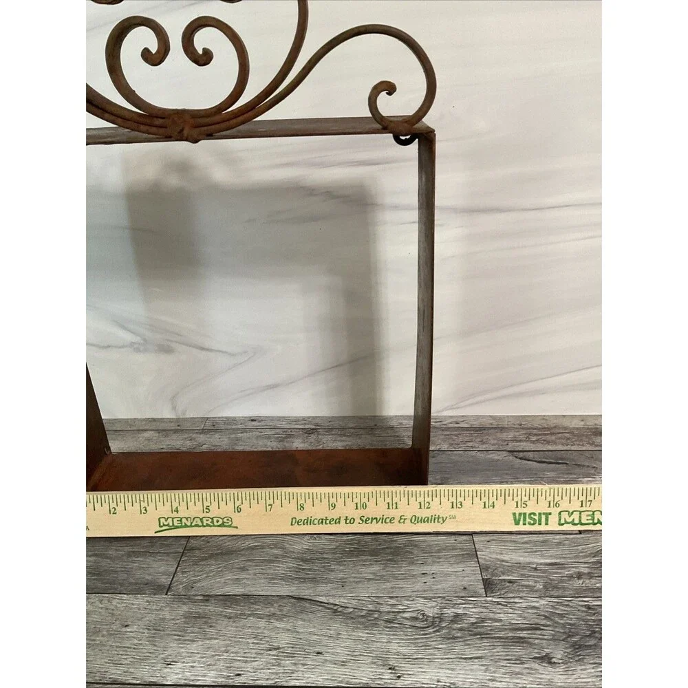 Vintage Wrought Iron Box Shelves Rustic Look. See Pic For Measurements